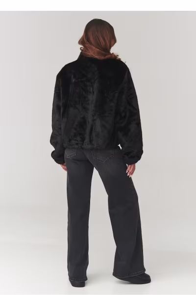 Kurtka Damska Model C28 Black - Makadamia — zdjęcie 3