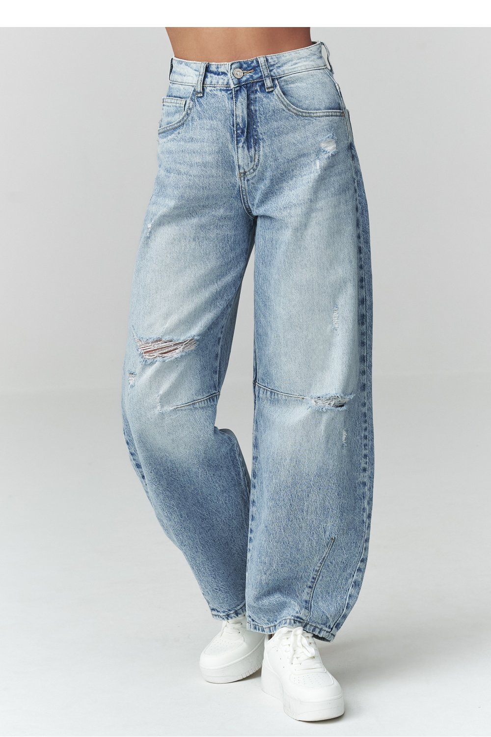 Spodnie Jeansy Damskie Model C50 Denim - Makadamia