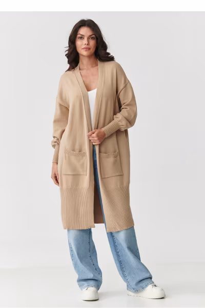 Sweter Kardigan Model S167 Piasek - Makadamia — zdjęcie 2