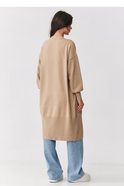 Sweter Kardigan Model S167 Piasek - Makadamia — zdjęcie 3