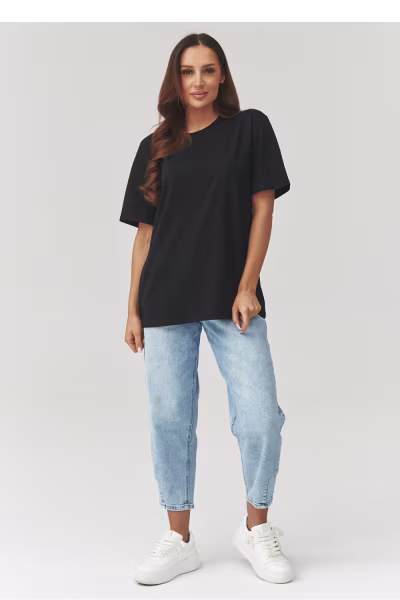 Tshirt Damski Model C41 Black - Makadamia — zdjęcie 2