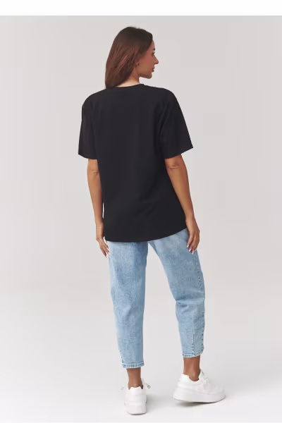 Tshirt Damski Model C41 Black - Makadamia — zdjęcie 3