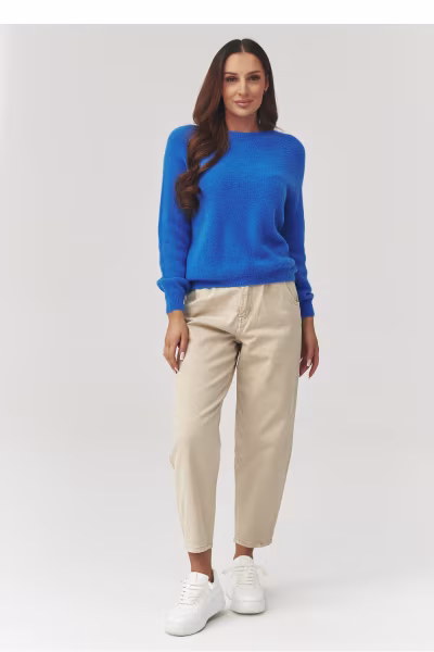 Sweter Damski Model C40 Blue Jeans - Makadamia — zdjęcie 2