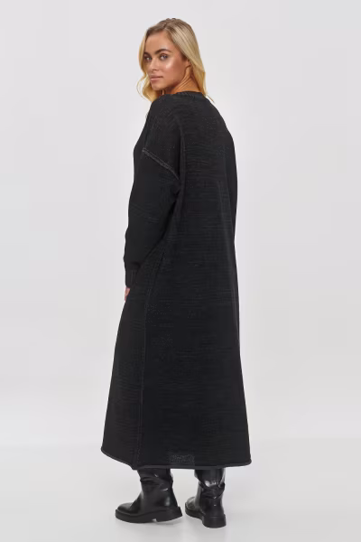 Sukienka Model S149 Black Melange - Makadamia — zdjęcie 2