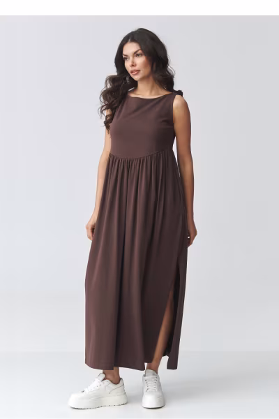 Sukienka Model M932 Dark Chocolate - Makadamia — zdjęcie 2