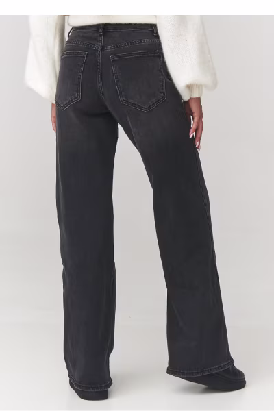 Spodnie Jeansy Damskie Model C26 Black - Makadamia — zdjęcie 3