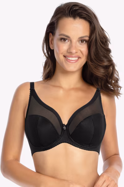 Biustonosz Soft Biustonosz Semi-Soft Model 1058 Sonia Black - Gaia — zdjęcie 1