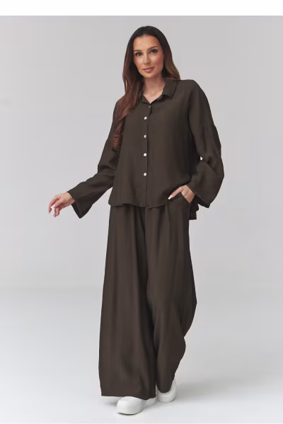Spodnie Komplet Model C49 Chocolate - Makadamia — zdjęcie 1