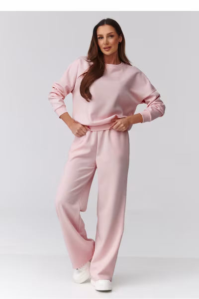 Spodnie Komplet Model C42 Powder Pink - Makadamia — zdjęcie 2