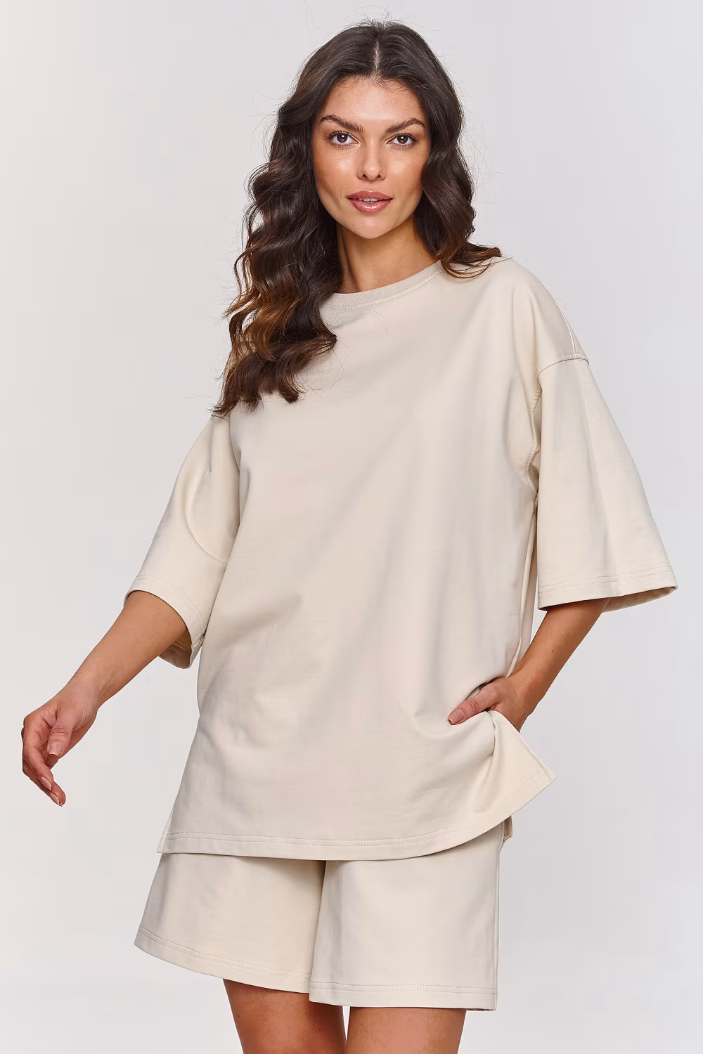 Spodnie Komplet Model M870 Light Beige - Makadamia