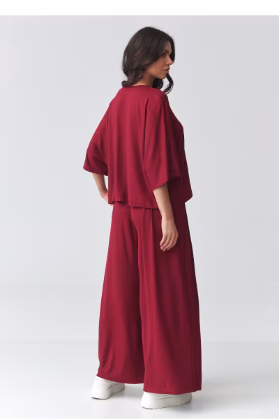 Spodnie Komplet Model M926 Bordo - Makadamia — zdjęcie 3