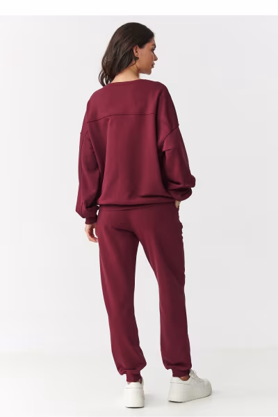 Spodnie Komplet Model M889 Bordo - Makadamia — zdjęcie 2