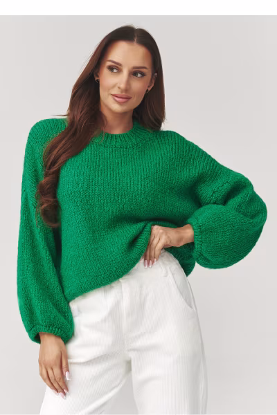 Sweter Damski Model C37 Green - Makadamia — zdjęcie 1