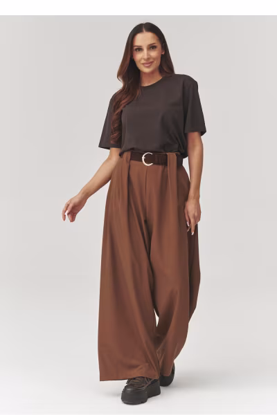 Spodnie Damskie Model C34 Camel - Makadamia — zdjęcie 2