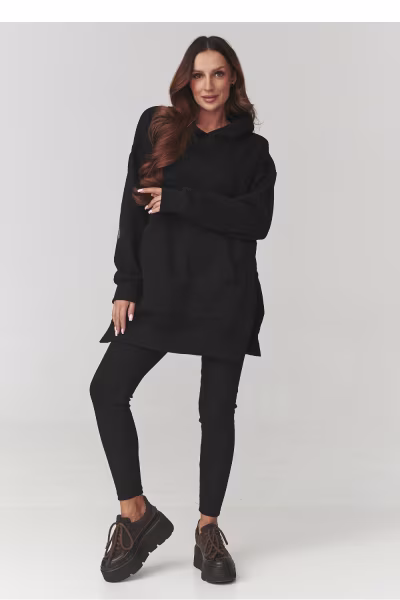 Spodnie Komplet Model A12 Black - Makadamia — zdjęcie 1