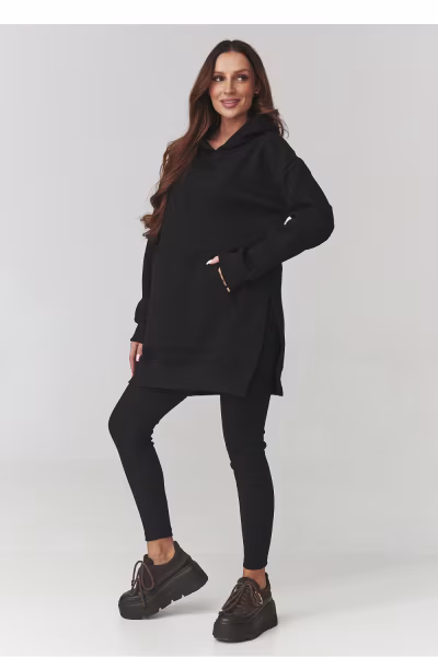Spodnie Komplet Model A12 Black - Makadamia — zdjęcie 2