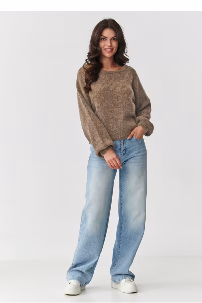 Sweter Damski Model S168 Tabacco - Makadamia — zdjęcie 2