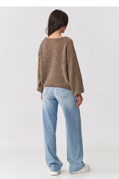 Sweter Damski Model S168 Tabacco - Makadamia — zdjęcie 3