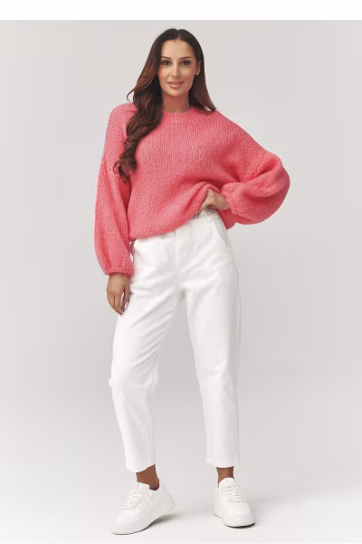 Sweter Damski Model C37 malina - Makadamia — zdjęcie 2