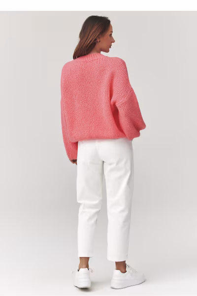 Sweter Damski Model C37 malina - Makadamia — zdjęcie 3