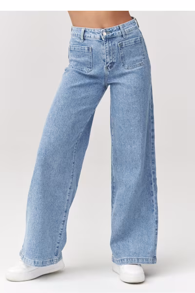 Spodnie Jeansy Damskie Model C32 Denim - Makadamia — zdjęcie 1