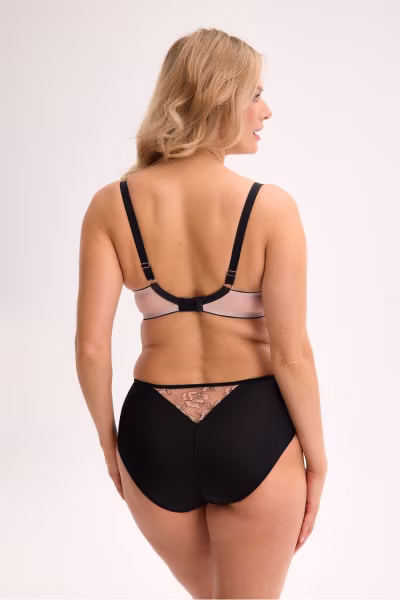 Biustonosz Soft Biustonosz Semi-Soft Model Xenia 1332 Pink/Black - Gaia — zdjęcie 2