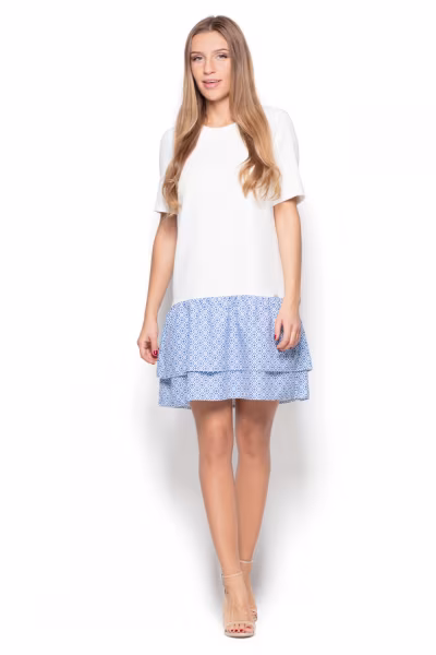 Sukienka Model K412 Wzór 38 White - Katrus — zdjęcie 1