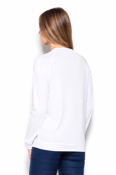Bluzka Model K405 Wzór 19 White - Katrus — zdjęcie 3