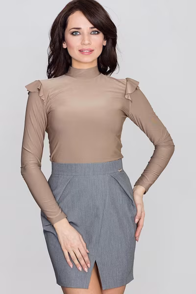 Bluzka Model K438 Beige - Katrus — zdjęcie 1