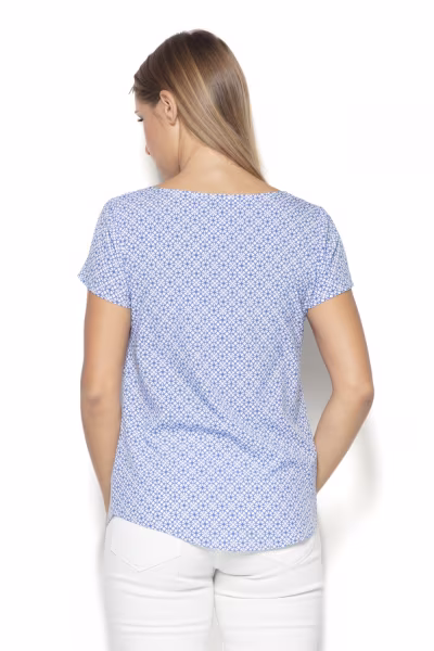 Bluzka Model K411 Wzór 38 Blue - Katrus — zdjęcie 3