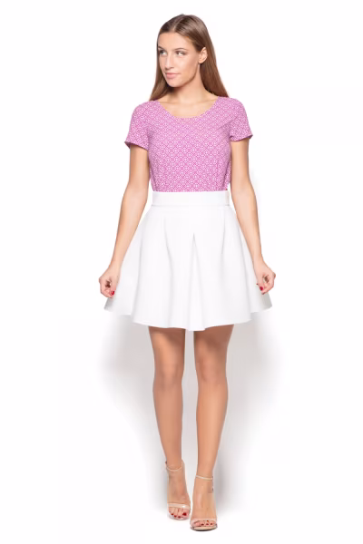 Bluzka Model K411 Wzór 37 Pink - Katrus — zdjęcie 2