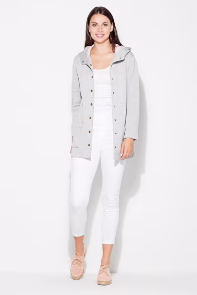 Kurtka Damska Model K453 Grey - Katrus — zdjęcie 2