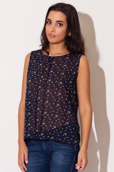 Bluzka Model K139 Navy - Katrus — zdjęcie 2