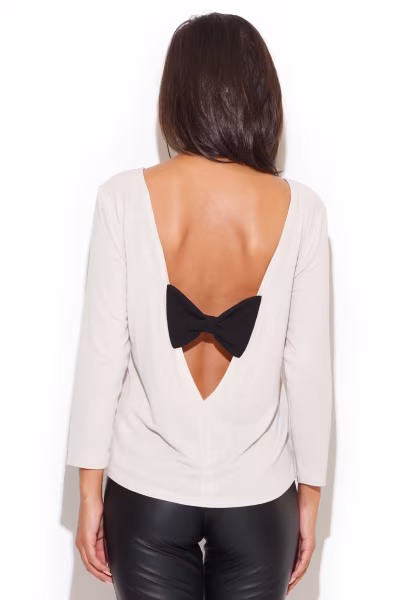 Bluzka Model K199 Beige - Katrus — zdjęcie 2