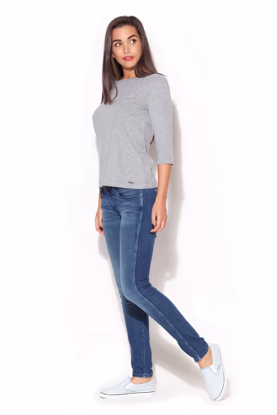 Bluzka Model K173 Grey - Katrus — zdjęcie 2