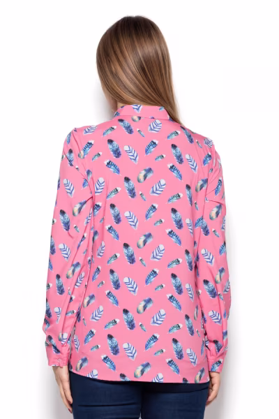 Koszula Damska Model K428 Wzór 51 Pink - Katrus — zdjęcie 3