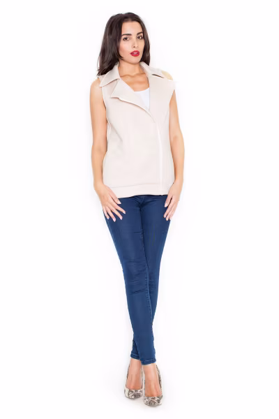 Kamizelka K319 Beige - Katrus — zdjęcie 2