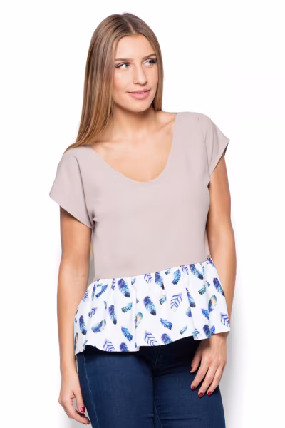 Bluzka Model K431 Beige - Katrus — zdjęcie 1
