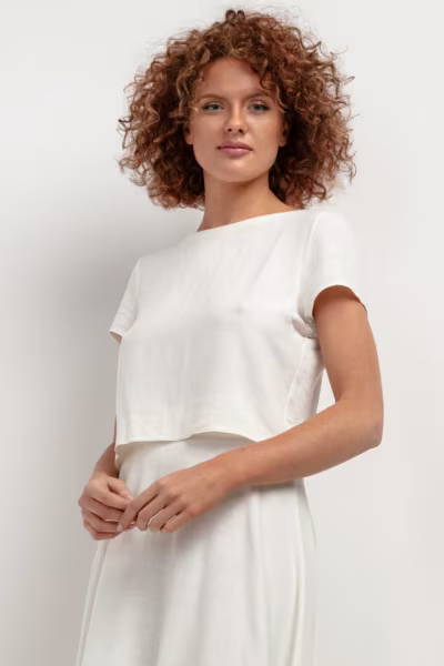 Bluzka Model T401 White Sand - Tessita — zdjęcie 2