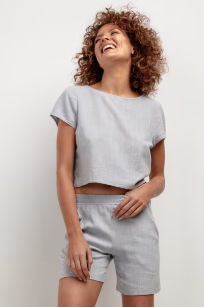 Bluzka Model T401 Grey Melange - Tessita — zdjęcie 1