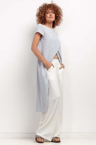Tunika Model T405 Grey Melange - Tessita — zdjęcie 2