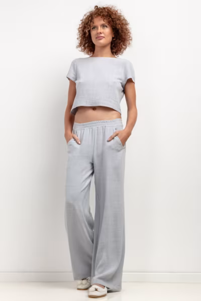 Spodnie Damskie Model T404 Grey Melange - Tessita — zdjęcie 1