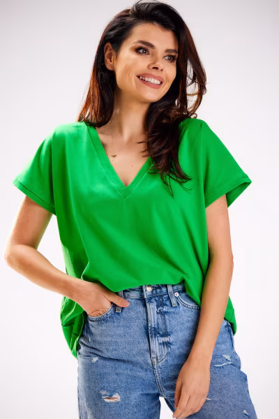 Bluzka Model M267 Green - Infinite You — zdjęcie 1