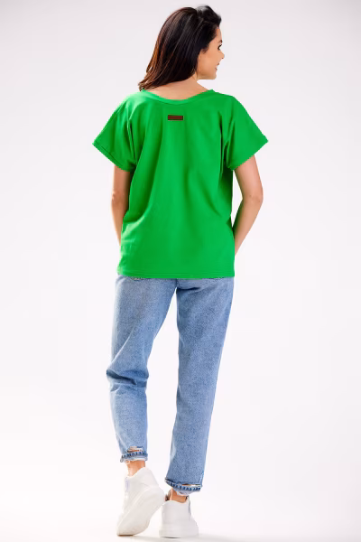 Bluzka Model M267 Green - Infinite You — zdjęcie 3