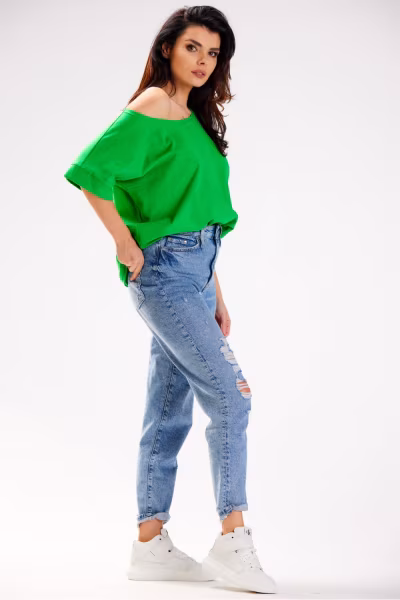 Bluzka Model M254 Green - Infinite You — zdjęcie 2
