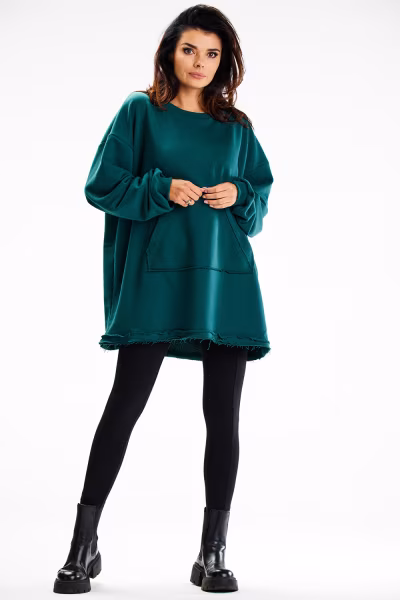Bluza Damska Model M335 Bottle Green - Infinite You — zdjęcie 3