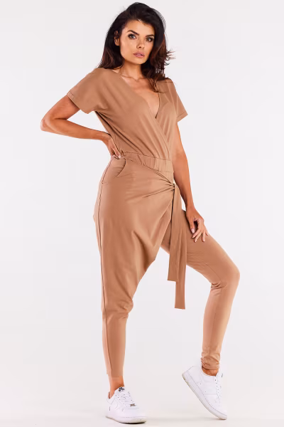 Spodnie Kombinezon Model M298 Beige - Infinite You — zdjęcie 2