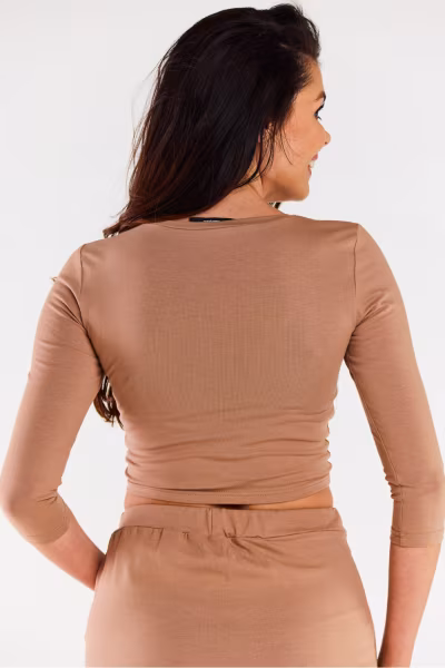 Bluzka Model M304 Beige - Infinite You — zdjęcie 3