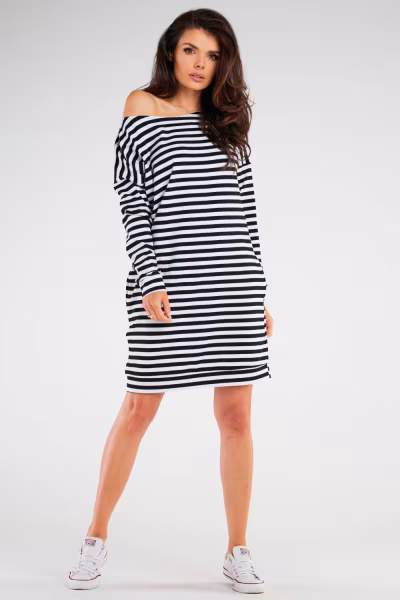 Sukienka Model M257 Black/Stripes - Infinite You — zdjęcie 1