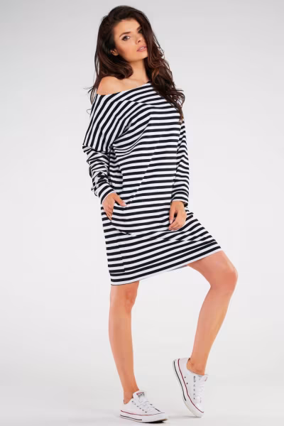 Sukienka Model M257 Black/Stripes - Infinite You — zdjęcie 2